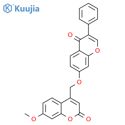 7-(7-methoxy-2-oxo-2H-chromen-4-yl)methoxy-3-phenyl-4H-chromen-4-one structure