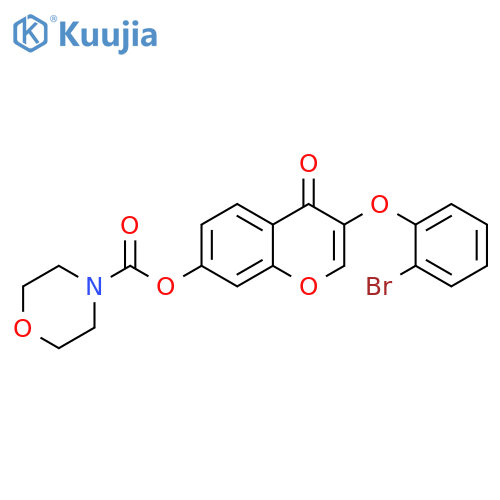 3-(2-bromophenoxy)-4-oxo-4H-chromen-7-yl morpholine-4-carboxylate structure