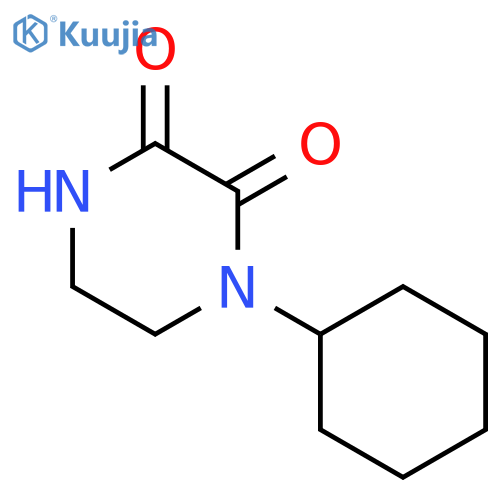 1-cyclohexyl-2,3-Piperazinedione structure