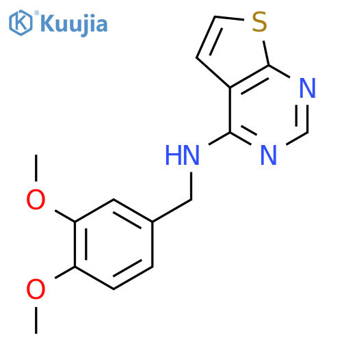 Thieno[2,3-d]pyrimidin-4-amine, N-[(3,4-dimethoxyphenyl)methyl]- structure
