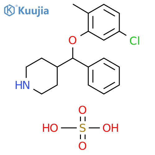 Piperidine, 4-[(5-chloro-2-methylphenoxy)phenylmethyl]-, sulfate (2:1) structure