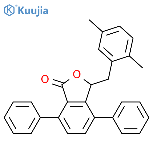 1(3H)-Isobenzofuranone, 3-[(2,5-dimethylphenyl)methyl]-4,7-diphenyl- structure