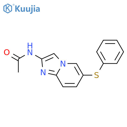 Acetamide, N-[6-(phenylthio)imidazo[1,2-a]pyridin-2-yl]- structure