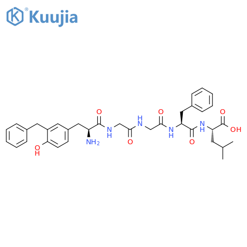 L-Leucine,N-[N-[N-[N-[3-(phenylmethyl)-L-tyrosyl]glycyl]glycyl]-L-phenylalanyl]- structure