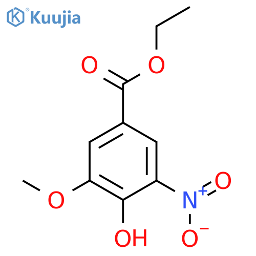 ethyl 4-hydroxy-3-methoxy-5-nitro-benzoate structure