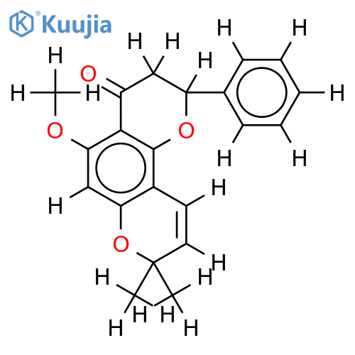 (2S)-5-methoxy-6'',6''-dimethylpyrano[2'',3'':7,8]flavanone structure