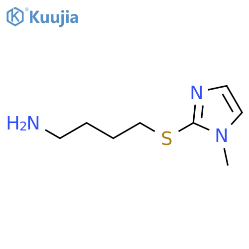 4-(1-methyl-1H-imidazol-2-yl)sulfanylbutan-1-amine structure