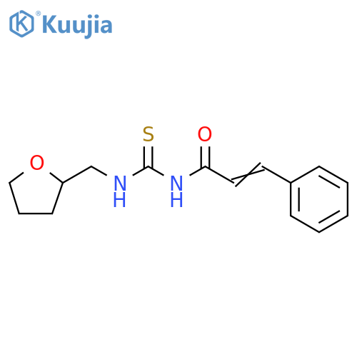 3-(oxolan-2-yl)methyl-1-(2E)-3-phenylprop-2-enoylthiourea structure