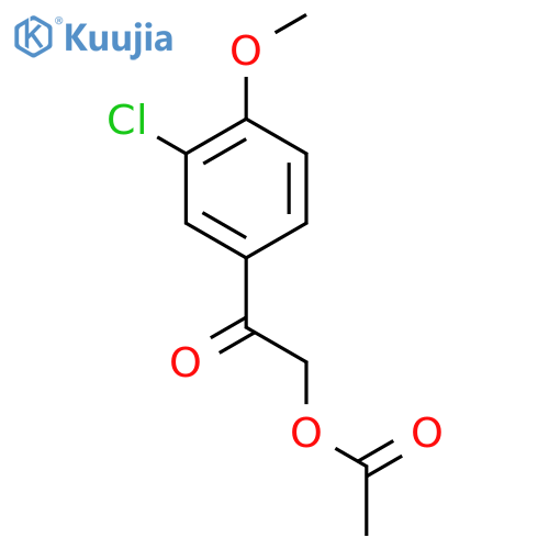 Ethanone, 2-(acetyloxy)-1-(3-chloro-4-methoxyphenyl)- structure