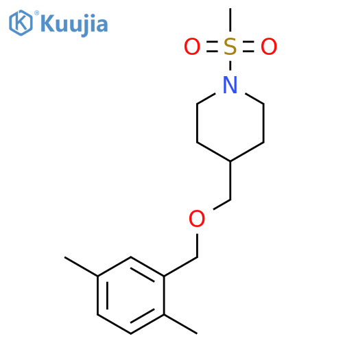 Piperidine, 4-[[(2,5-dimethylphenyl)methoxy]methyl]-1-(methylsulfonyl)- structure