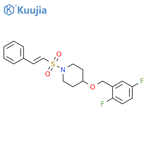 Piperidine,4-[(2,5-difluorophenyl)methoxy]-1-[[(1E)-2-phenylethenyl]sulfonyl]- structure