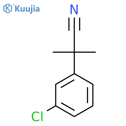 2-(3-Chlorophenyl)-2-methylpropanenitrile structure