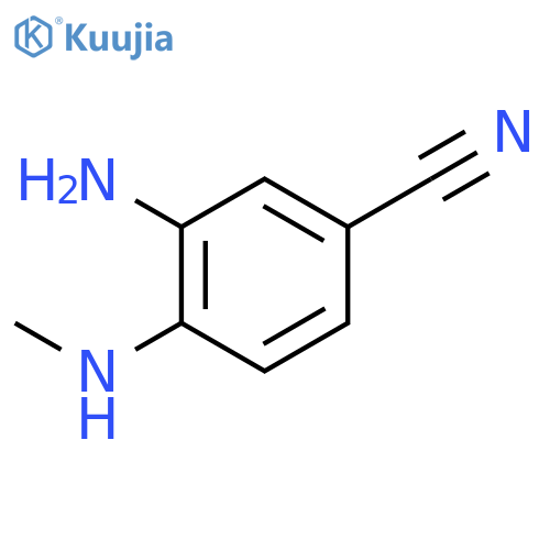 3-Amino-4-(methylamino)benzonitrile structure