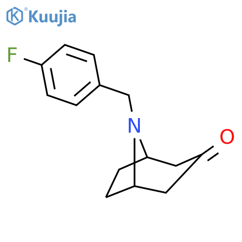 8-Azabicyclo[3.2.1]octan-3-one, 8-[(4-fluorophenyl)methyl]- structure