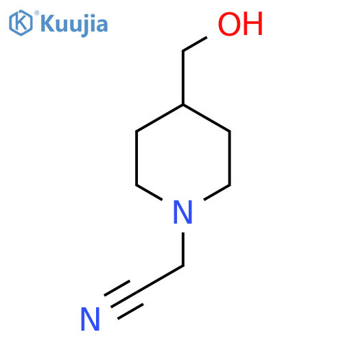 2-[4-(hydroxymethyl)piperidin-1-yl]acetonitrile structure