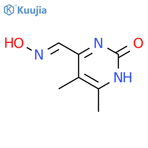 4-Pyrimidinecarboxaldehyde, 1,2-dihydro-5,6-dimethyl-2-oxo-, 4-oxime structure
