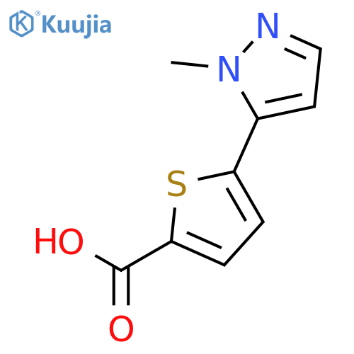 2-Thiophenecarboxylic acid, 5-(1-methyl-1H-pyrazol-5-yl)- structure