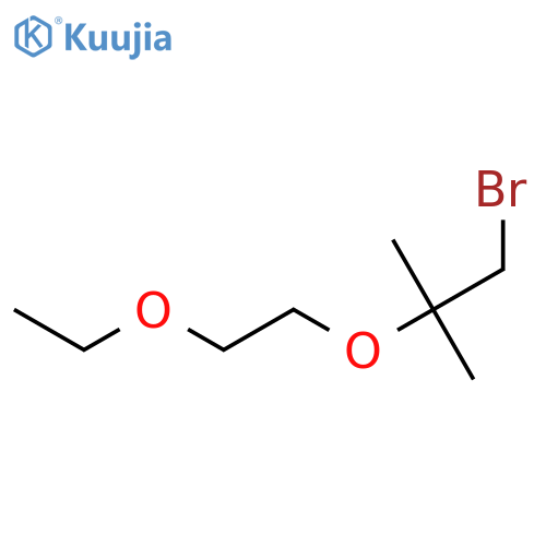 1-bromo-2-(2-ethoxyethoxy)-2-methylpropane structure