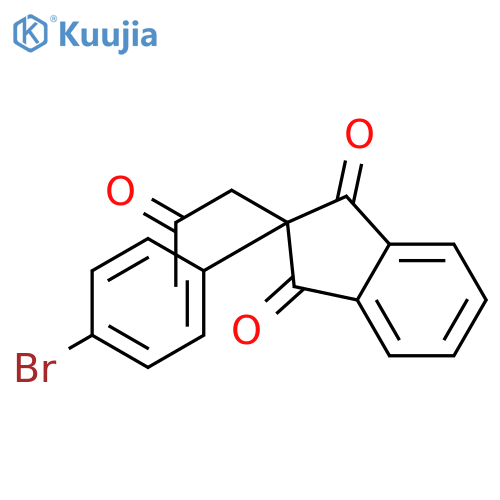 1H-INDENE-1,3(2H)-DIONE, 2-(4-BROMOPHENYL)-2-(2-OXOPROPYL)- structure