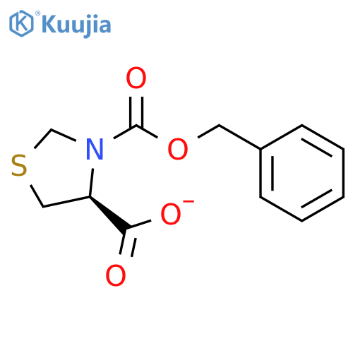 3,4-THIAZOLIDINEDICARBOXYLIC ACID, 3-(PHENYLMETHYL) ESTER, (S)- structure