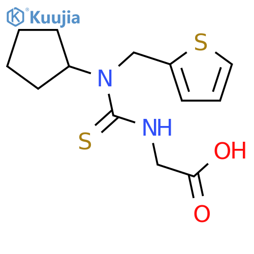 ({[Cyclopentyl(thien-2-ylmethyl)amino]-carbonothioyl}amino)acetic acid structure