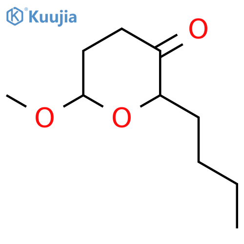 2H-Pyran-3(4H)-one, 2-butyldihydro-6-methoxy- structure
