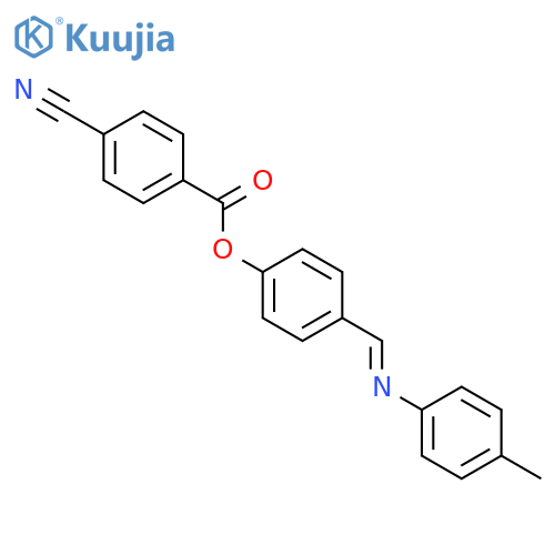 Benzoic acid, 4-cyano-, 4-[[(4-methylphenyl)imino]methyl]phenyl ester structure