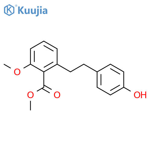 methyl 2-[2-(4-hydroxyphenyl)ethyl]-6-methoxy-benzoate structure