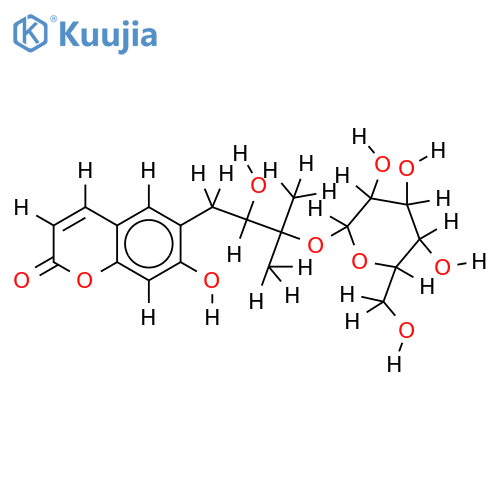 3'-O-beta-D-Glucopyranoside-(R)-Peucedanol structure