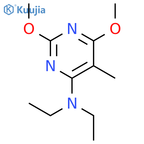 4-PYRIMIDINAMINE, N,N-DIETHYL-2,6-DIMETHOXY-5-METHYL- structure