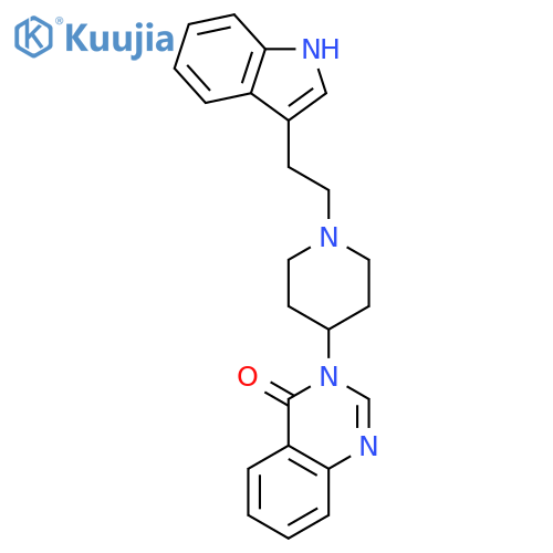 4(3H)-Quinazolinone, 3-[1-[2-(1H-indol-3-yl)ethyl]-4-piperidinyl]- structure