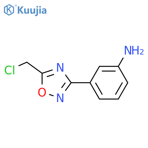 3-5-(Chloromethyl)-1,2,4-oxadiazol-3-ylaniline structure