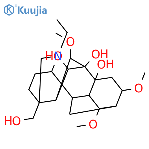 20-ethyl-4-(hydroxymethyl)-6,14,16-trimethoxyaconitane-1,7,8-triol structure