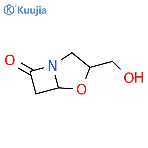 (3R,5S)-3-(hydroxymethyl)-4-oxa-1-azabicyclo[3.2.0]heptan-7-one structure