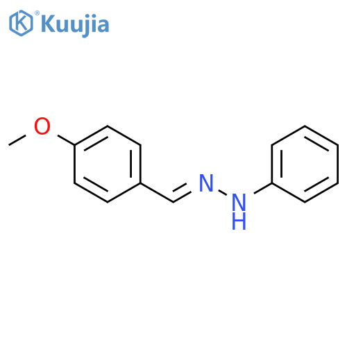 (E)-1-(4-methoxyphenyl)methylidene-2-phenylhydrazine structure