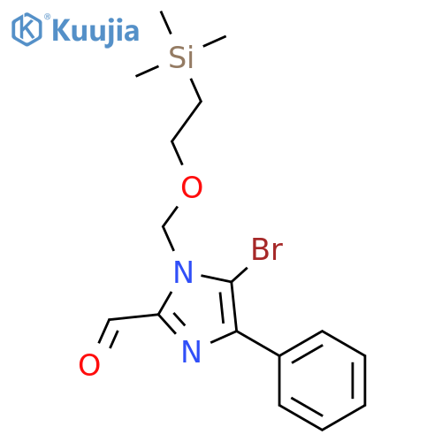 1H-Imidazole-2-carboxaldehyde,5-bromo-4-phenyl-1-[[2-(trimethylsilyl)ethoxy]methyl]- structure
