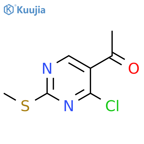 1-[4-chloro-2-(methylsulfanyl)pyrimidin-5-yl]ethan-1-one structure