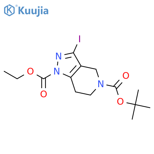 5-tert-Butyl 1-ethyl 3-iodo-6,7-dihydro-1H-pyrazolo[4,3-c]pyridine-1,5(4H)-dicarboxylate structure