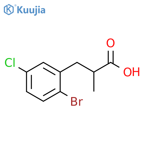 3-(2-bromo-5-chlorophenyl)-2-methylpropanoic acid structure