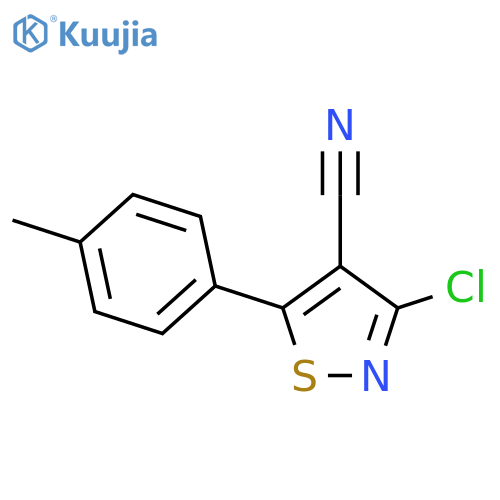 3-chloro-5-(4-methylphenyl)isothiazole-4-carbonitrile structure