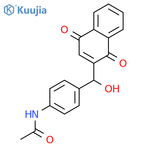 Acetamide,N-[4-[(1,4-dihydro-1,4-dioxo-2-naphthalenyl)hydroxymethyl]phenyl]- structure