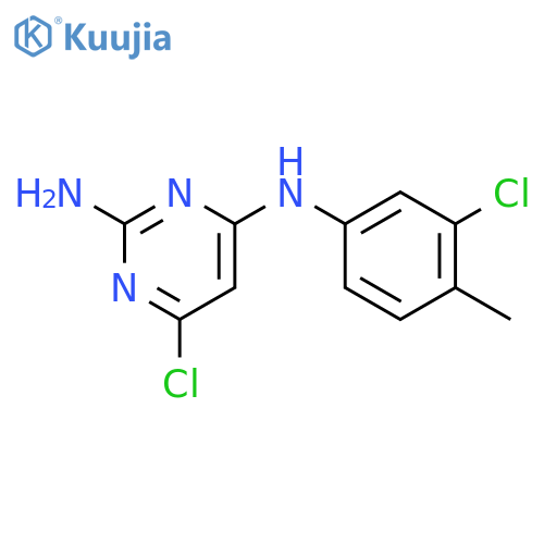 6-chloro-N4-(3-chloro-4-methylphenyl)pyrimidine-2,4-diamine structure