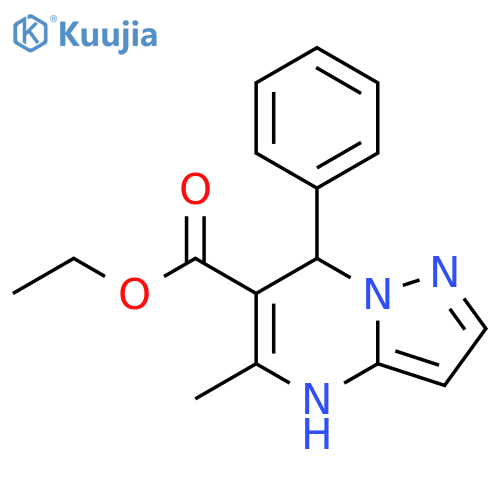 Pyrazolo[1,5-a]pyrimidine-6-carboxylic acid,4,7-dihydro-5-methyl-7-phenyl-, ethyl ester structure