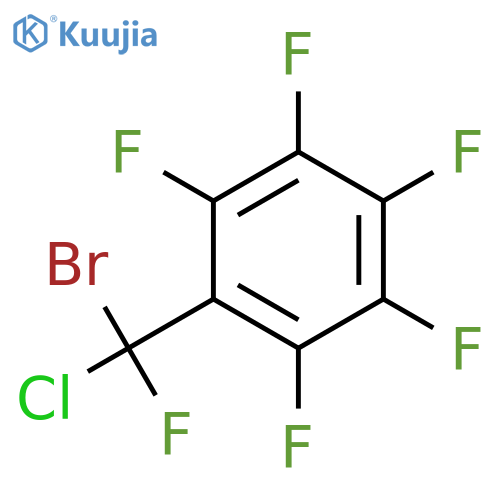 Benzene, (bromochlorofluoromethyl)pentafluoro- structure