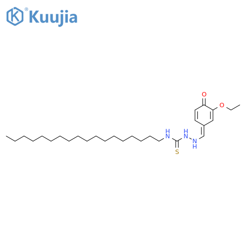 1-[[(e)-(3-ethoxy-4-oxocyclohexa-2,5-dien-1-ylidene)methyl]amino]-3-octadecylthiourea structure
