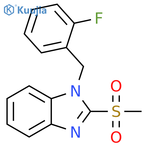 1-(2-fluorophenyl)methyl-2-methanesulfonyl-1H-1,3-benzodiazole structure