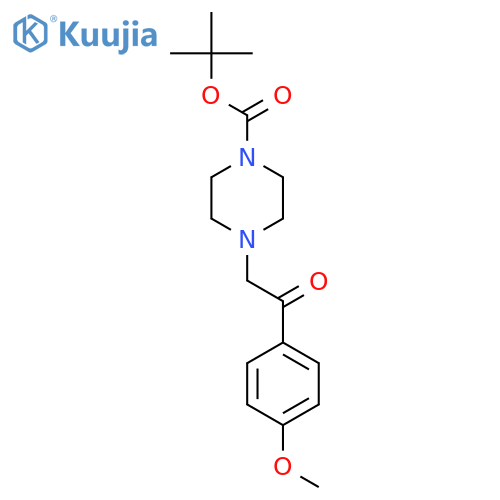 4-[2-(4-methoxy-phenyl)-2-oxo-ethyl]-piperazine-1-carboxylic acid tert-butyl ester structure