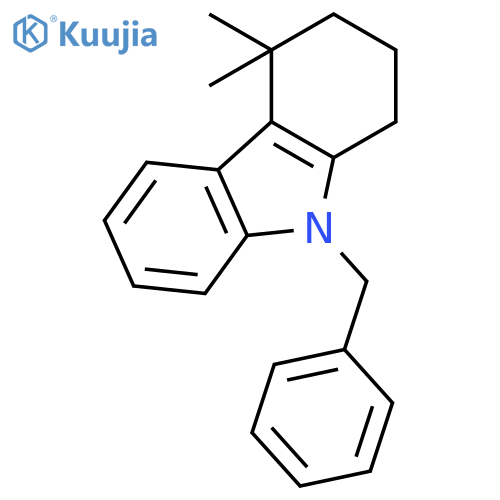1H-CARBAZOLE, 2,3,4,9-TETRAHYDRO-4,4-DIMETHYL-9-(PHENYLMETHYL)- structure
