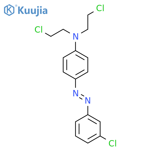 Benzenamine,N,N-bis(2-chloroethyl)-4-[2-(3-chlorophenyl)diazenyl]- structure
