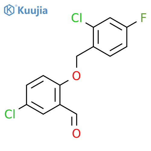 5-Chloro-2-(2-chloro-4-fluorobenzyl)oxybenzaldehyde structure